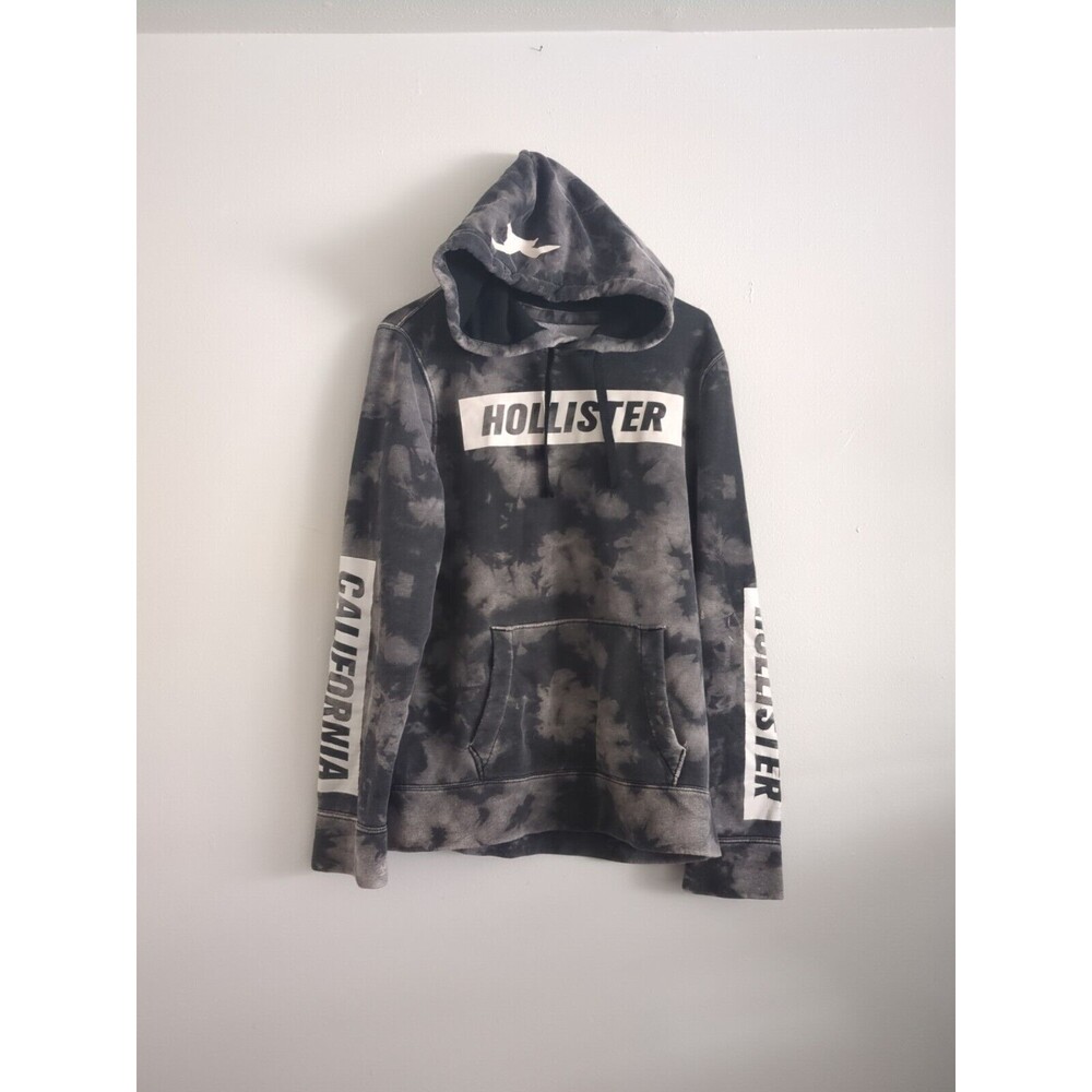 HOLLISTER CALIFORNIA BLACK CAMO HOODIE, LONG SLEEVE T-SHIRT Medium